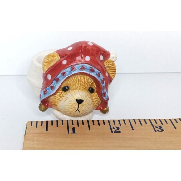Cherished Teddies Napkin Rings 1996 Priscilla Hillman Winter Holiday Decorations - Picture 9 of 12